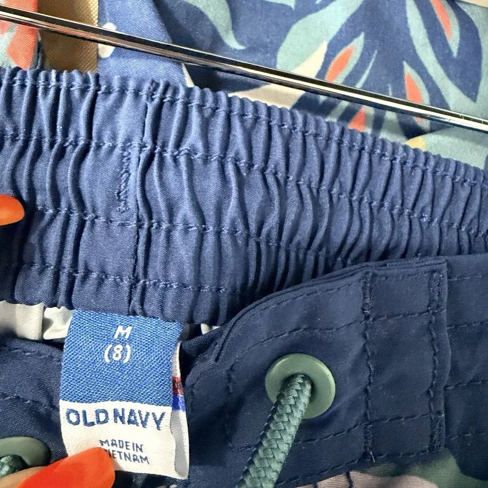 Old Navy Boys M 8 Board ‎ Shorts Swim Tropical Palm Trunks Palm Springs